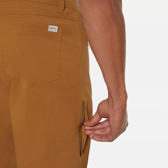 Orvis Fleece Lined Tech Pants Mens 38 x 32 Brown Water Repellent Insulated - Picture 7 of 15